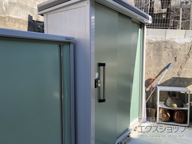 長崎県長崎市のの物置・屋外倉庫 エルモ 一般型 1870×820×2122 LMD-1808-EG 施工例