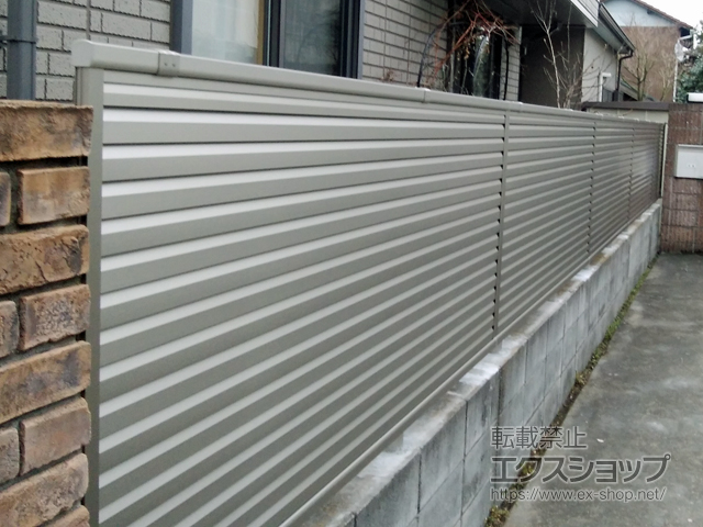 東京都大田区ののフェンス・柵 ミエーネフェンス 目隠しルーバータイプ 自由柱施工 施工例