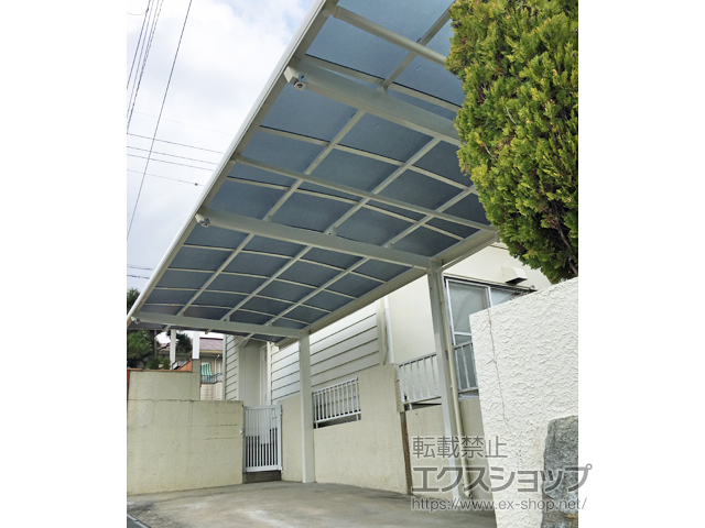 大阪府池田市ののカーポート フーゴA (アーチスタイル) 延長 積雪〜20cm対応 施工例