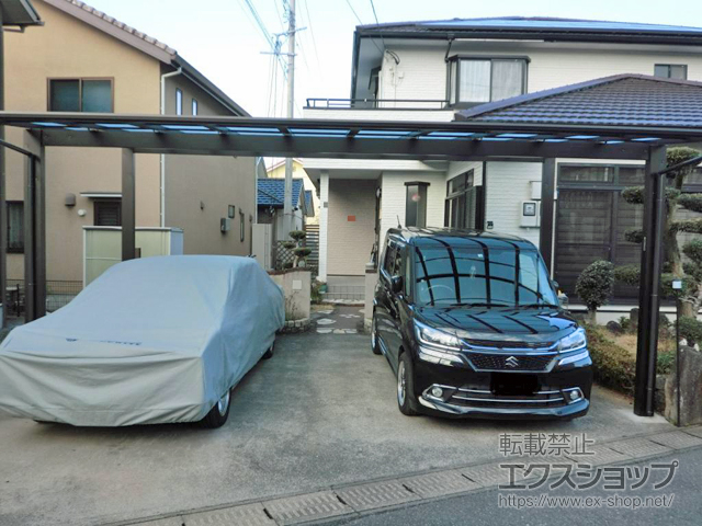 長崎県大村市ののカーポート エフルージュ ツイン 積雪〜20cm対応 施工例