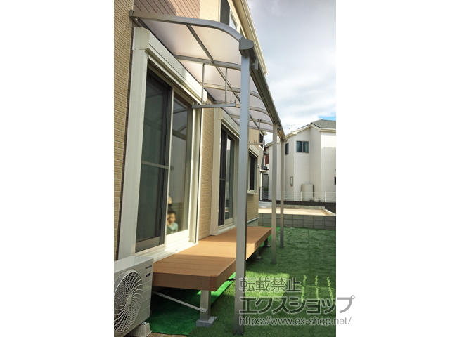 福岡県大野城市ののテラス屋根 プレシオステラスII R型 テラスタイプ 連棟 積雪〜20cm対応 施工例