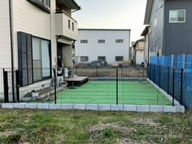 岐阜県各務原市ののフェンス・柵 イーネットフェンス1F型 自由柱タイプ 施工例