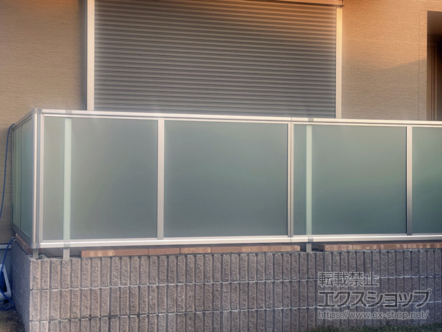 愛知県清須市ののフェンス・柵 シンプレオフェンスP1型 目隠しポリカパネル 自由柱施工 施工例