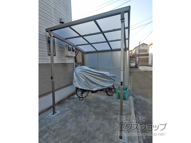 東京都東村山市ののサイクルポート・駐輪場 ネスカRミニ (ラウンドスタイル) 積雪〜20cm対応 施工例