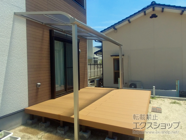 熊本県熊本市ののテラス屋根 ソラリア R型 テラスタイプ 単体 積雪〜20cm対応 施工例