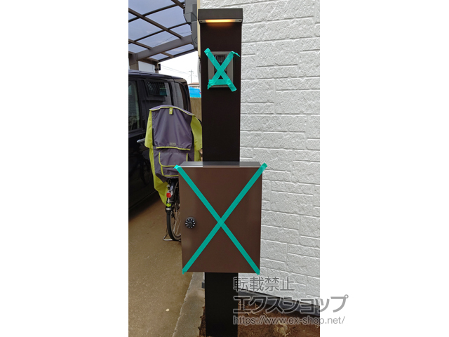 埼玉県新座市のの機能門柱・ポスト シンプレオ ポストユニット 1型 施工例