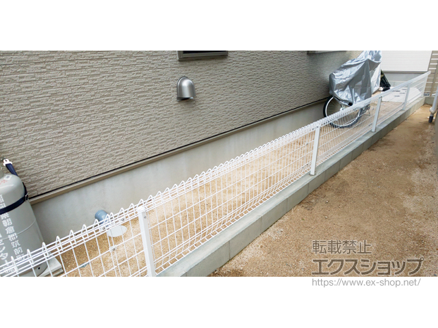 福岡県大野城市ののフェンス・柵 メッシュフェンス G10-R 自由柱 施工例