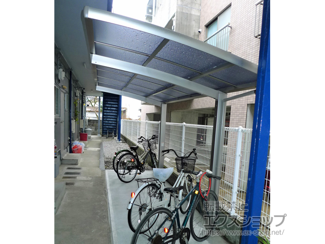 宮崎県宮崎市ののサイクルポート・駐輪場 ネスカRミニ (ラウンドスタイル) 積雪〜20cm対応 施工例