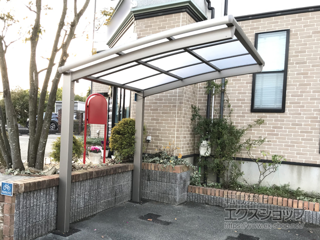 福岡県筑紫野市ののサイクルポート・駐輪場 ネスカRミニ (ラウンドスタイル) 積雪〜20cm対応 施工例