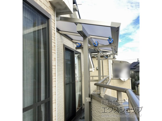 東京都八王子市ののバルコニー・ベランダ屋根 プレシオステラスII F型 屋根タイプ 単体 積雪〜20cm対応 施工例