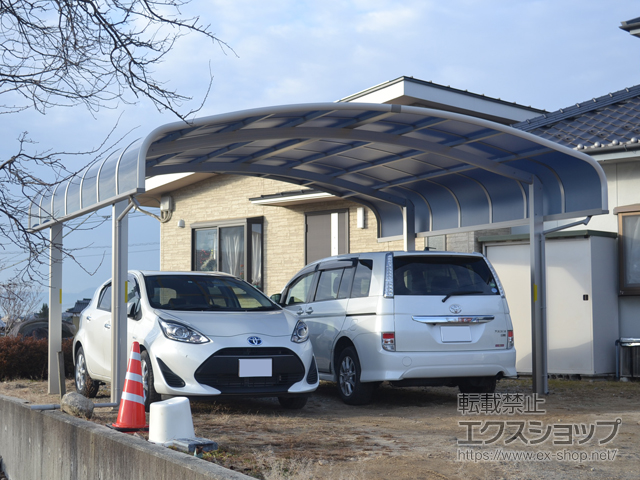 長野県下伊那郡松川町ののカーポート レイナキャップツインポートグラン 積雪〜20cm対応 施工例