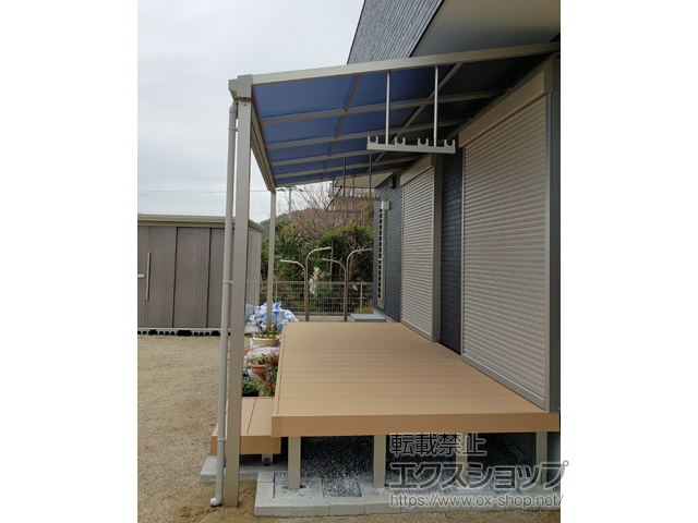 福岡県糟屋郡久山町ののテラス屋根 ソラリア F型 テラスタイプ 単体 積雪〜20cm対応 施工例