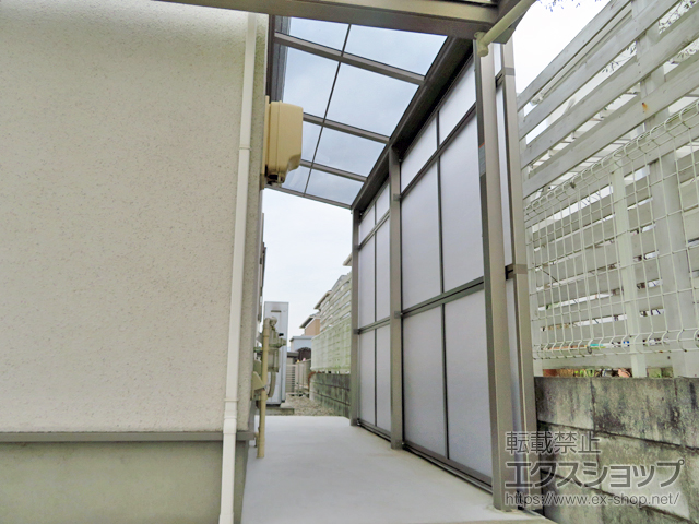 愛知県知多郡阿久比町ののストックヤード スピーネストックヤードF型 パネルタイプ スクリーン仕様 積雪〜20ｃｍ対応 施工例