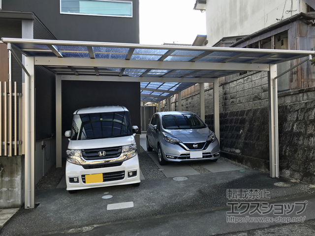 広島県広島市ののカーポート エフルージュグラン 縦連棟　積雪〜20cm対応 施工例