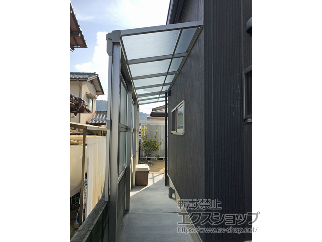 広島県広島市ののテラス屋根 ソラリア F型 テラスタイプ 単体 積雪〜20cm対応 施工例