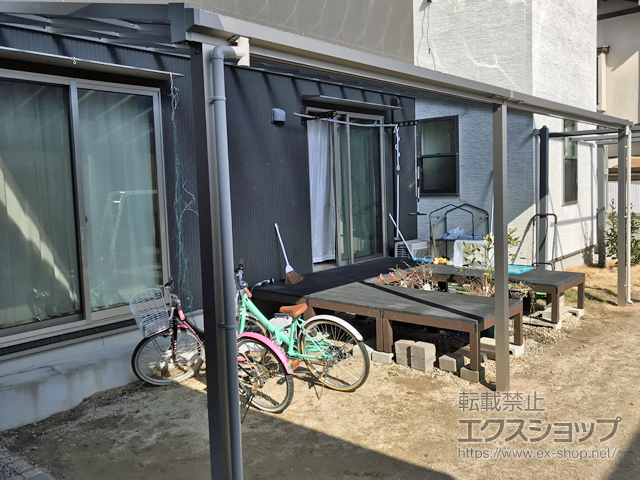 広島県広島市ののテラス屋根 ソラリア F型 テラスタイプ 連棟 積雪〜20cm対応 施工例