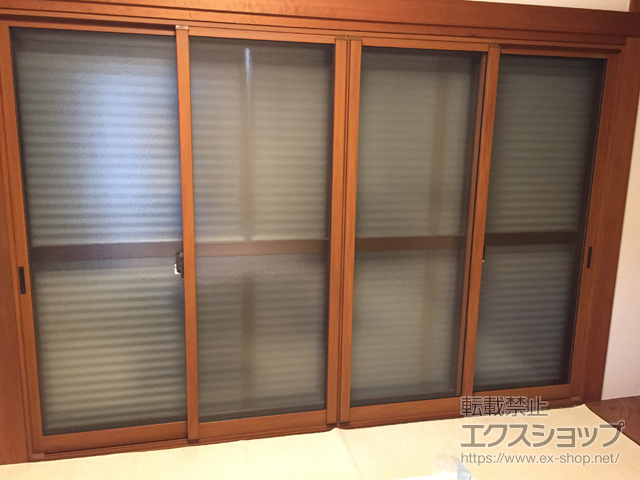 大阪府堺市のの二重窓（内窓） インプラス ダストバリア仕様 引違い窓 変則4枚建 施工例