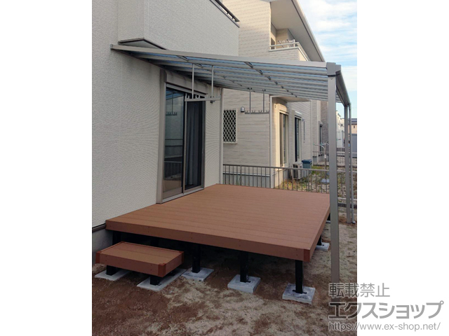 福岡県春日市ののテラス屋根 ソラリア F型 テラスタイプ 単体 積雪〜20cm対応 施工例