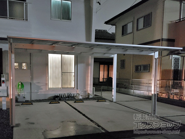 愛知県一宮市ののカーポート エフルージュ ツイン 積雪〜20cm対応 施工例