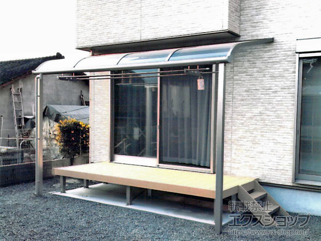 熊本県熊本市ののテラス屋根 ソラリア R型 テラスタイプ 単体 積雪〜20cm対応 施工例