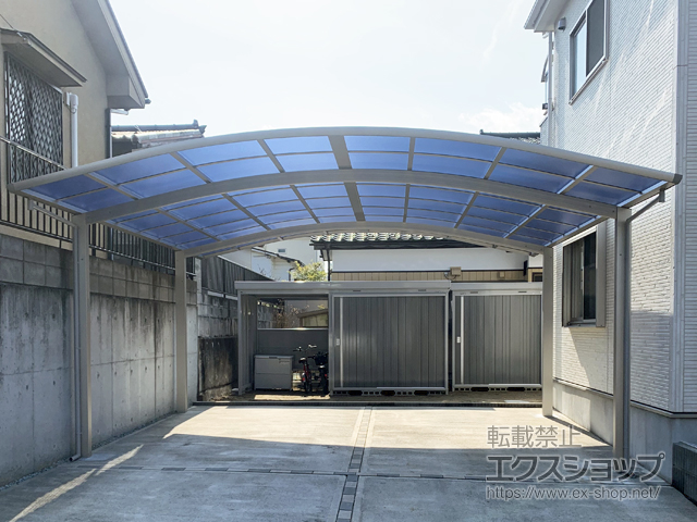 宮城県仙台市のの物置・屋外倉庫、ウッドデッキ、バルコニー・ベランダ屋根、カーポート レイナツインポートグラン　積雪〜20cm対応 施工例