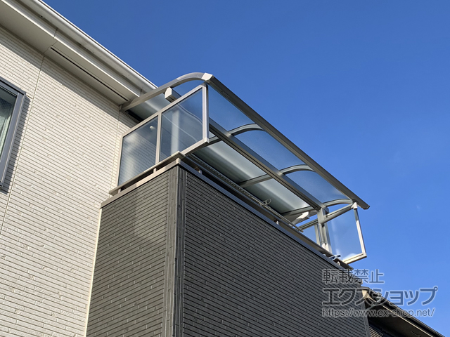 宮城県仙台市ののバルコニー・ベランダ屋根 ソラリア R型 屋根タイプ 単体 積雪〜20cm対応 施工例