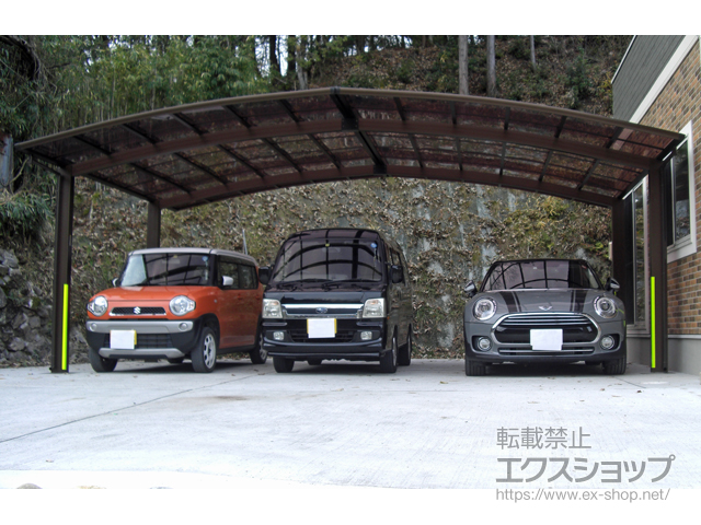 岐阜県多治見市ののカーポート レイナトリプルポートグラン　積雪〜20cm対応 施工例