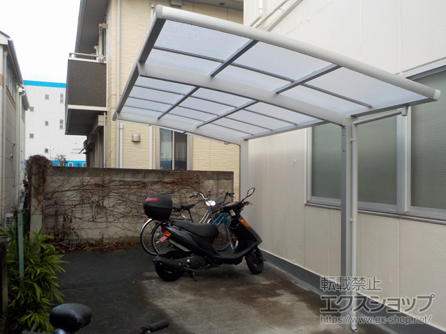 東京都府中市ののサイクルポート・駐輪場 ネスカRミニ (ラウンドスタイル) 積雪〜20cm対応 施工例