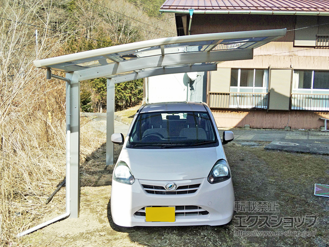 長野県木曽郡木曽町ののカーポート プレシオスポート 積雪〜20cm対応 施工例