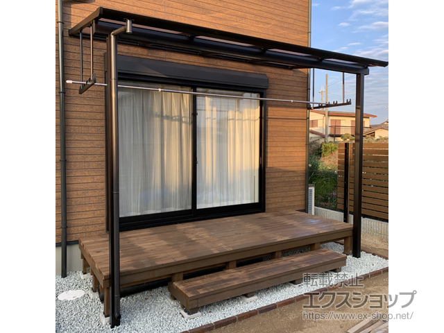 和歌山県和歌山市ののテラス屋根 プレシオステラスII F型 テラスタイプ 単体 積雪〜20cm対応 施工例