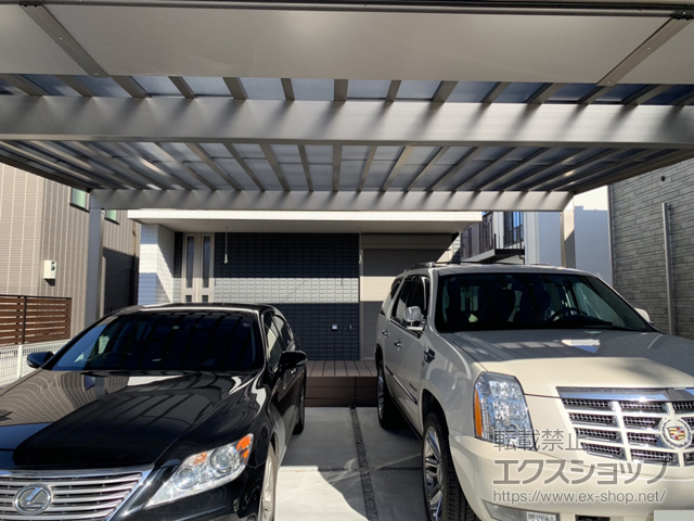 神奈川県横浜市ののカーポート ソルディーポート 1500 2台用 積雪〜50cm対応 施工例