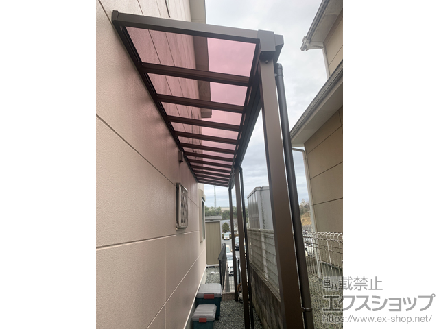 京都府福知山市ののテラス屋根 ソラリア F型 1500 テラスタイプ 連棟　積雪〜50cm対応 施工例