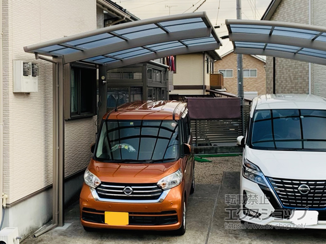 滋賀県大津市ののカーポート ネスカR (ラウンドスタイル) 積雪〜20cm対応 施工例