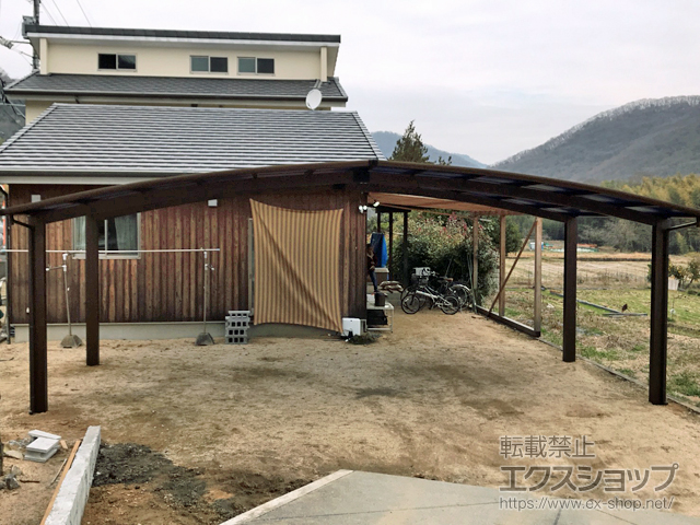 岡山県岡山市ののカーポート レイナトリプルポートグラン　積雪〜20cm対応 施工例