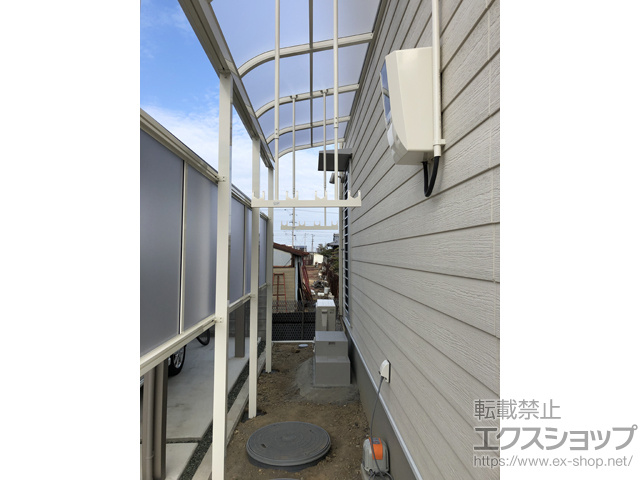 愛媛県新居浜市ののテラス屋根 ソラリア R型 テラスタイプ 単体 積雪〜20cm対応 施工例