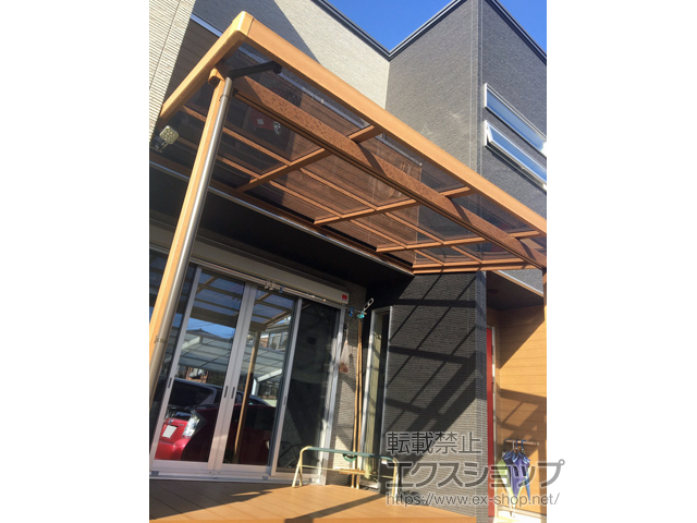 岐阜県多治見市ののテラス屋根 シュエット テラスタイプ 単体 積雪〜20cm対応 施工例