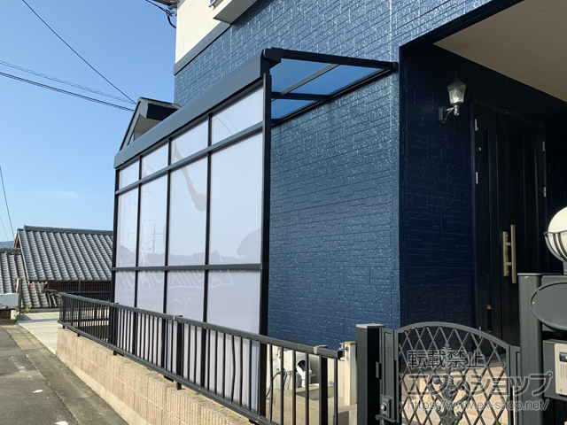 佐賀県伊万里市ののストックヤード スピーネストックヤードF型 パネルタイプ スクリーン仕様 積雪〜20cm対応 施工例