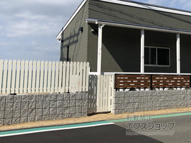 兵庫県淡路市のの門扉 テネシー門扉 N1型 片開き 柱仕様 施工例