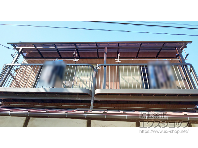 千葉県成田市ののバルコニー・ベランダ屋根 ソラリア R型 屋根タイプ 連棟 積雪〜20cm対応 施工例