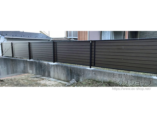 東京都青梅市ののフェンス・柵 モクアルフェンス目隠しタイプ 自由柱施工 施工例