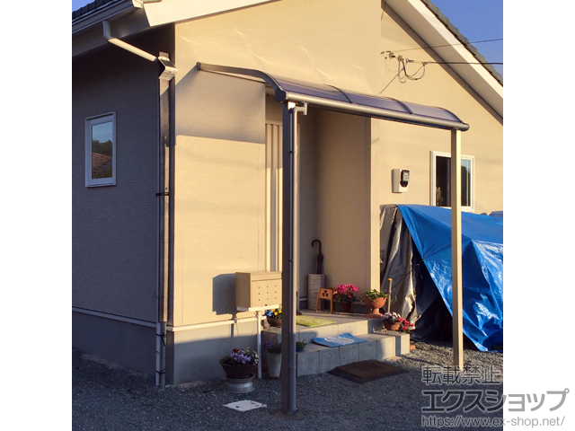熊本県熊本市ののテラス屋根 プレシオステラスII R型 テラスタイプ 単体 積雪〜20cm対応 施工例