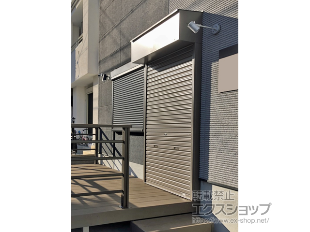 大阪府柏原市ののガレージシャッター プラテアII スチールタイプ 手動式 施工例