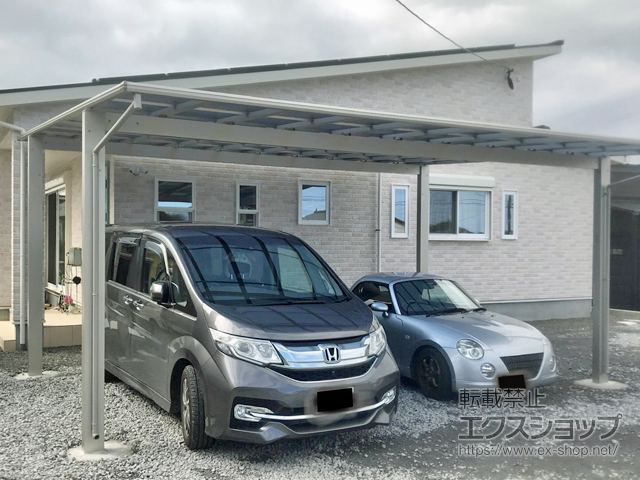 鹿児島県出水市ののカーポート エフルージュ ツイン 積雪〜20cm対応 施工例