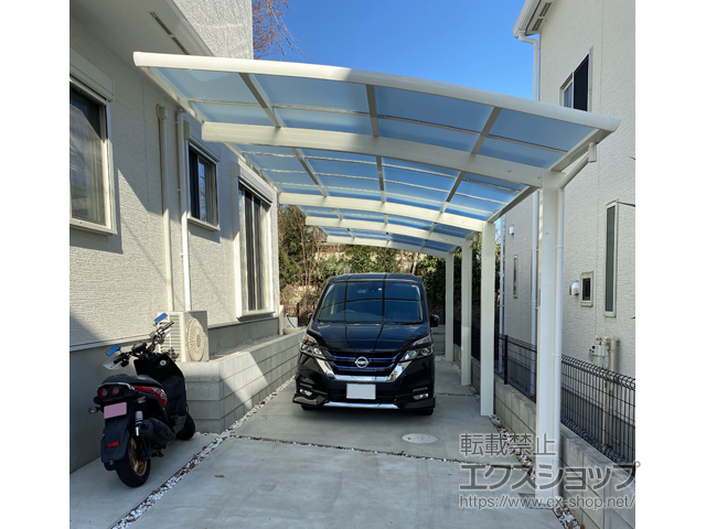 埼玉県富士見市ののカーポート レイナポートグラン 縦連棟　積雪〜20cm対応 施工例
