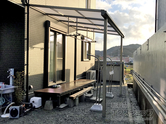 兵庫県姫路市ののテラス屋根 ソラリア F型 テラスタイプ 単体 積雪〜20cm対応 施工例