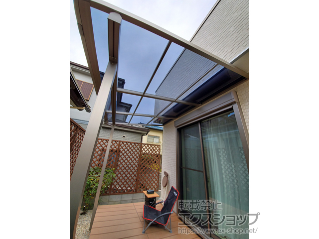 東京都東村山市ののテラス屋根 ソラリア F型 テラスタイプ 単体 積雪〜20cm対応 施工例
