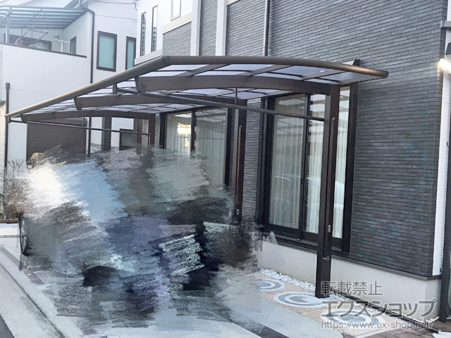 大阪府堺市ののカーポート レイナポートREグラン 延長 前下がり 積雪〜20cm対応 施工例