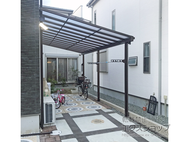 大阪府堺市ののテラス屋根 ソラリア F型 テラスタイプ 単体 積雪〜20cm対応 施工例