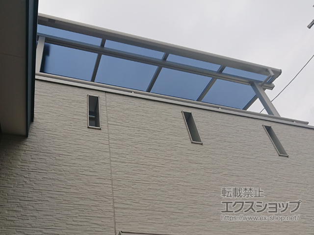 鹿児島県鹿児島市ののバルコニー・ベランダ屋根 プレシオステラスII F型 屋根タイプ 単体 積雪〜20cm対応 施工例