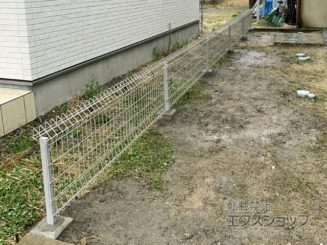 福島県会津若松市ののフェンス・柵 メッシュフェンス G10-R 自由柱 施工例